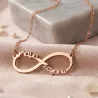 Silver rose gold plated necklace infinite "Mama sagapo"