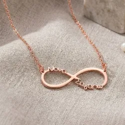 Silver rose gold plated necklace infinite "Nona sagapo"