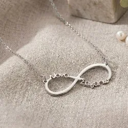 Silver platinum plated necklace infinite "Nona sagapo"