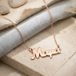 Silver Rose Gold Plated Necklace Mama