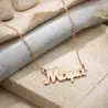 Silver Rose Gold Plated Necklace Mama