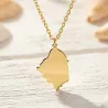 Sterling silver gold plated pendant with cut out map of your favorite country or region