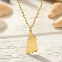 Sterling silver gold plated pendant with cut out map of your favorite country or region