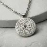 Custom Google Map Necklace | Platinum Plated Silver |MY KOSMIMA