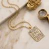 Custom Google Map Necklace | 24K Gold Plated Silver | Personalized Jewelry