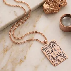 Custom Google Map Necklace | 18Κ Rose Gold Plated Silver | Personalized Jewelry