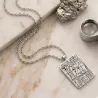 Custom Google Map Necklace | Platinum Plated Silver |MY KOSMIMA