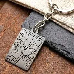 Custom Google Map Keychain with Location Pin | MY KOSMIMA