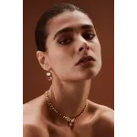 Σκουλαρίκια Dyrberg Kern Globule Champagne/Violet - MY KOSMIMA
