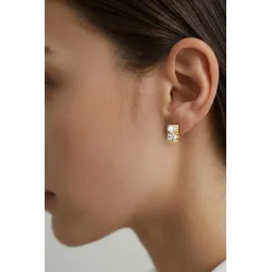 Dyrberg Kern Nerida Stud Earrings Pearl & Clear Crystal - MY KOSMIMA