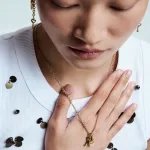 Liu Jo Gold-Plated Drop Chain Earrings with Padlock and Key Charms - MY KOSMIMA