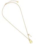 Liu Jo Gold-Plated Necklace with Padlock and Heart-Key Charms - MY KOSMIMA