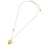 Liu Jo Gold-Plated Necklace with Logo Links and Puffy Heart Pendant - MY KOSMIMA