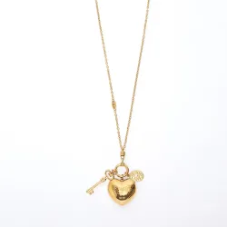 Liu Jo Gold-Plated Necklace with Heart, Key and Coin Charms - MY KOSMIMA