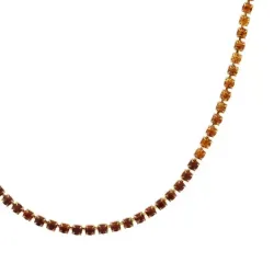 Κολιέ Sparkle Sunlit με Καφέ Ζιργκόν από ανοξείδωτο ατσάλι