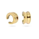 Σκουλαρίκια Ear Cuff με Διπλή Καμπύλη από επιχρυσωμένο ατσάλι