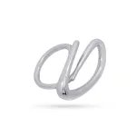 Open Spiral Ring in stainless steel – Silver