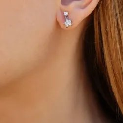 Σκουλαρίκι Piercing με Κρεμαστό Αστέρι από ανοξείδωτο ατσάλι – Ασημί