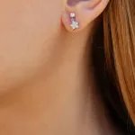 Σκουλαρίκι Piercing με Κρεμαστό Αστέρι από ανοξείδωτο ατσάλι – Ασημί