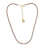 Κολιέ Sparkle Zing με Καφέ Ζιργκόν από επιχρυσωμένο ατσάλι | MY KOSMIMA