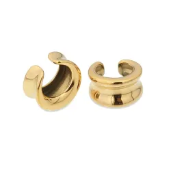 Double-Curve Ear Cuffs in gold-plated stainless steel