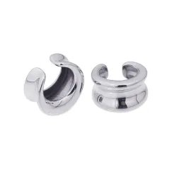 Σκουλαρίκια Ear Cuff με Διπλή Καμπύλη από ανοξείδωτο ατσάλι – Ασημί