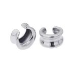 Σκουλαρίκια Ear Cuff με Διπλή Καμπύλη από ανοξείδωτο ατσάλι – Ασημί