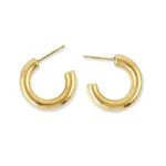 Essentials Triple-Tube Hoop Earrings in gold-plated stainless steel | MY KOSMIMA