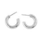 Essentials Triple-Tube Hoop Earrings in stainless steel – Silver | MY KOSMIMA