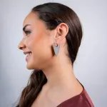 Two-Tone Geometric Hoops with Triangular Points in stainless steel – Silver | MY KOSMIMA