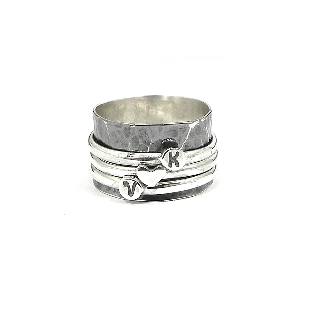 Spinner ring with monograms Spinner ring with monograms