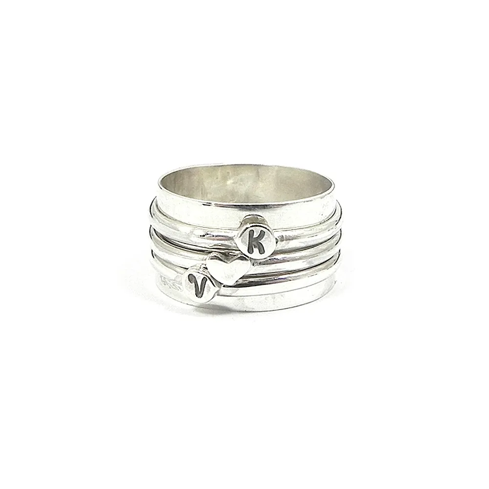 Spinner ring with monograms Spinner ring with monograms