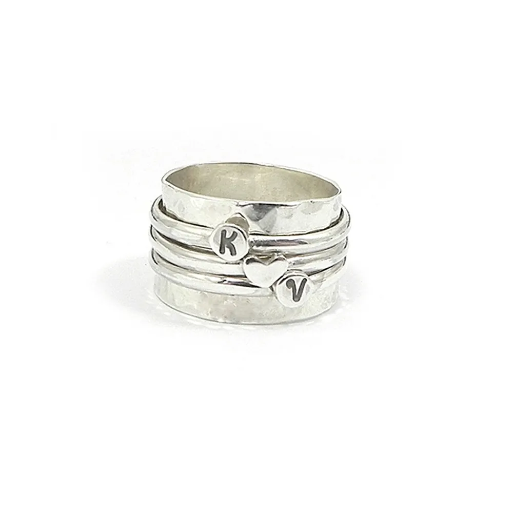 Spinner ring with monograms Spinner ring with monograms