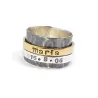 Spinner ring with monograms