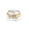 Spinner ring with name and date Spinner ring with name and date