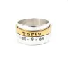 Spinner ring with name and date Spinner ring with name and date