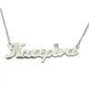 Sterling silver necklace with your name platinum plated Sterling silver necklace with your name platinum plated