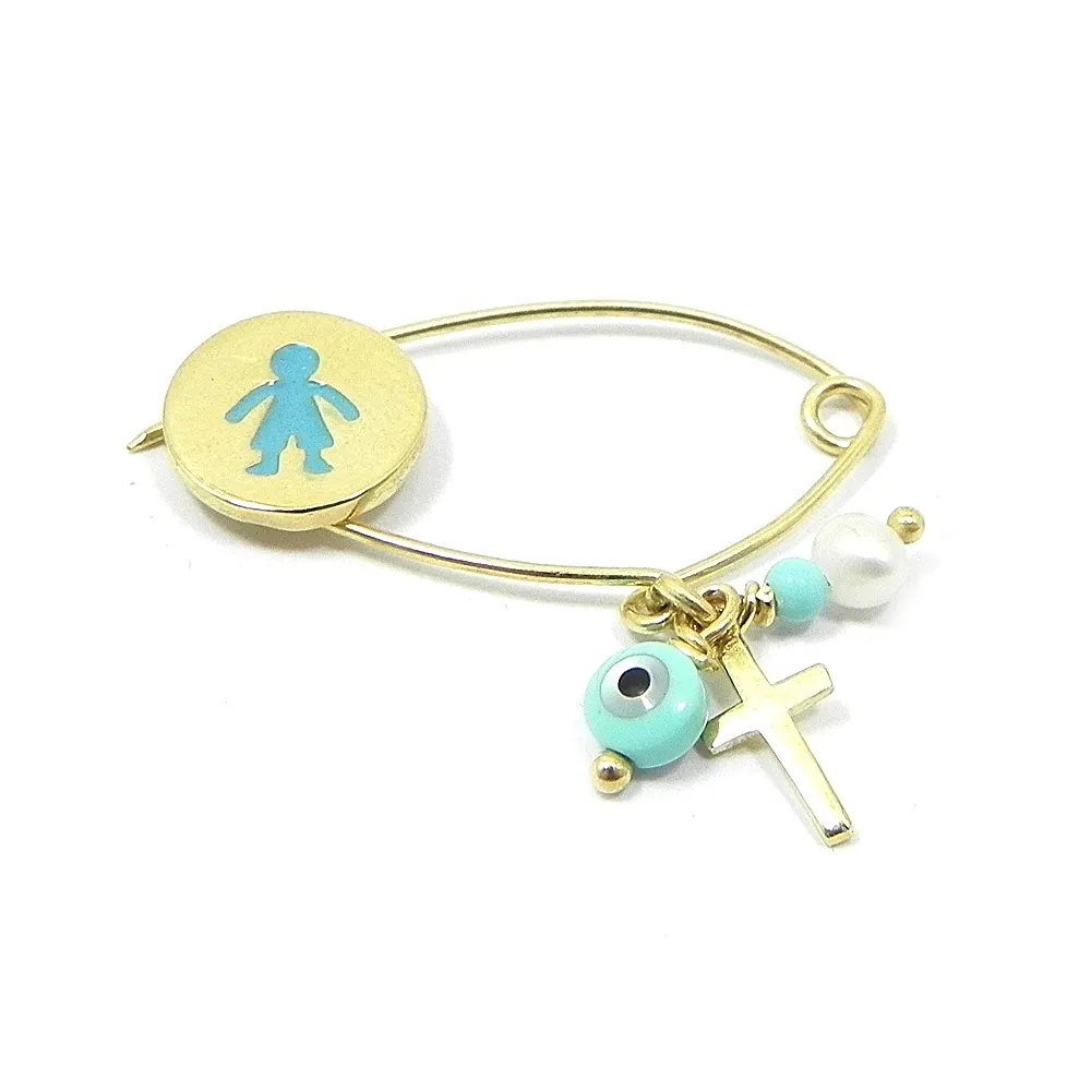 Gold K14 brooch
