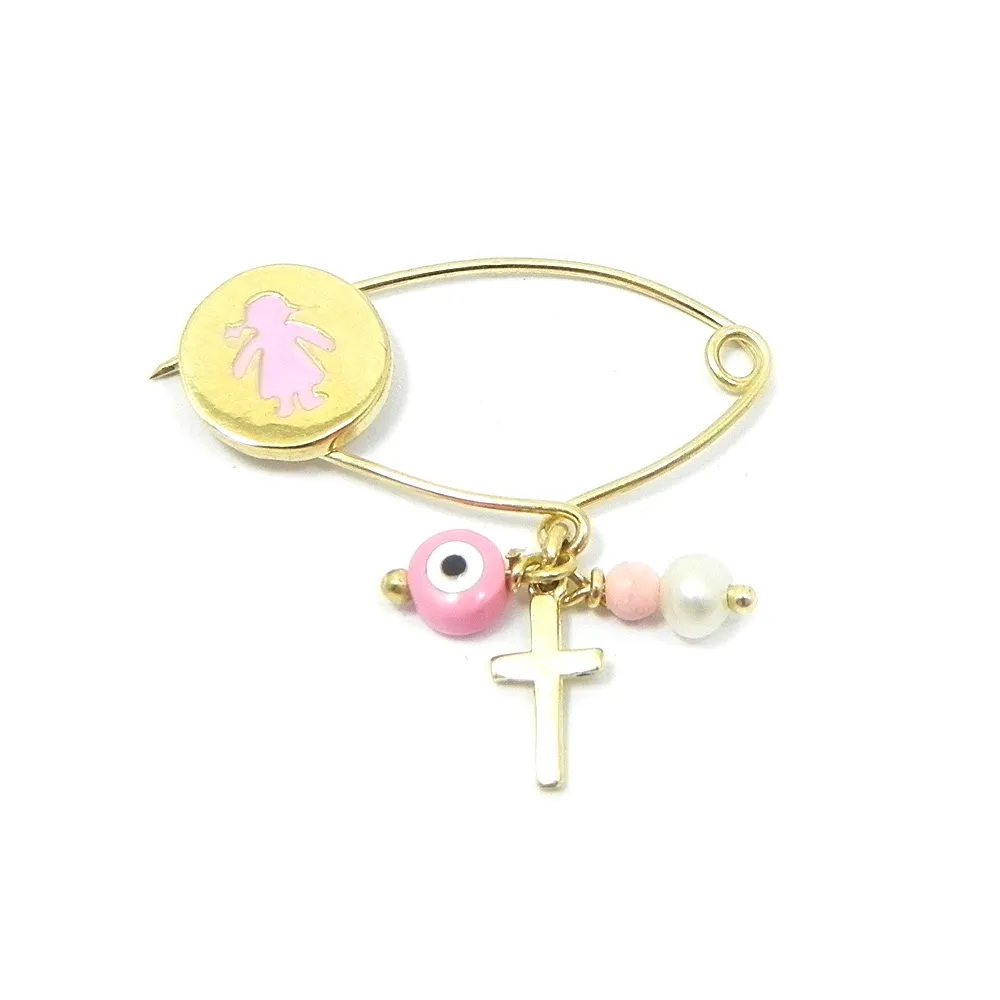Gold K14 brooch