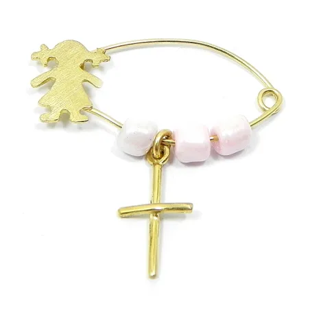 Gold K14 brooch