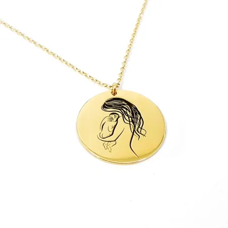 Mommy necklace with a little angel girl