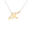 Sterling silver necklace with monograms gold plated
