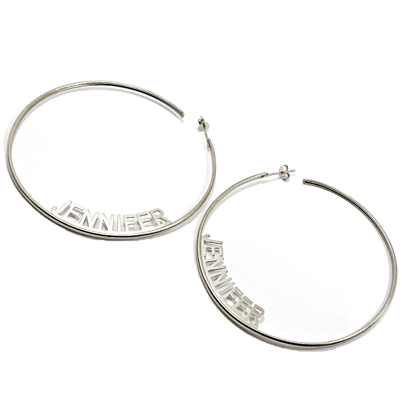 Platinum plated hot sale hoop earrings