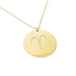 Gold plated Aries necklace on silver 925