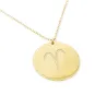 Gold plated Aries necklace on silver 925