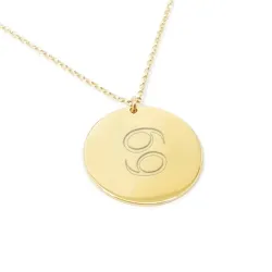 Gold plated Cancer necklace on silver 925