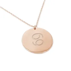 Rose gold plated Cancer necklace on silver 925
