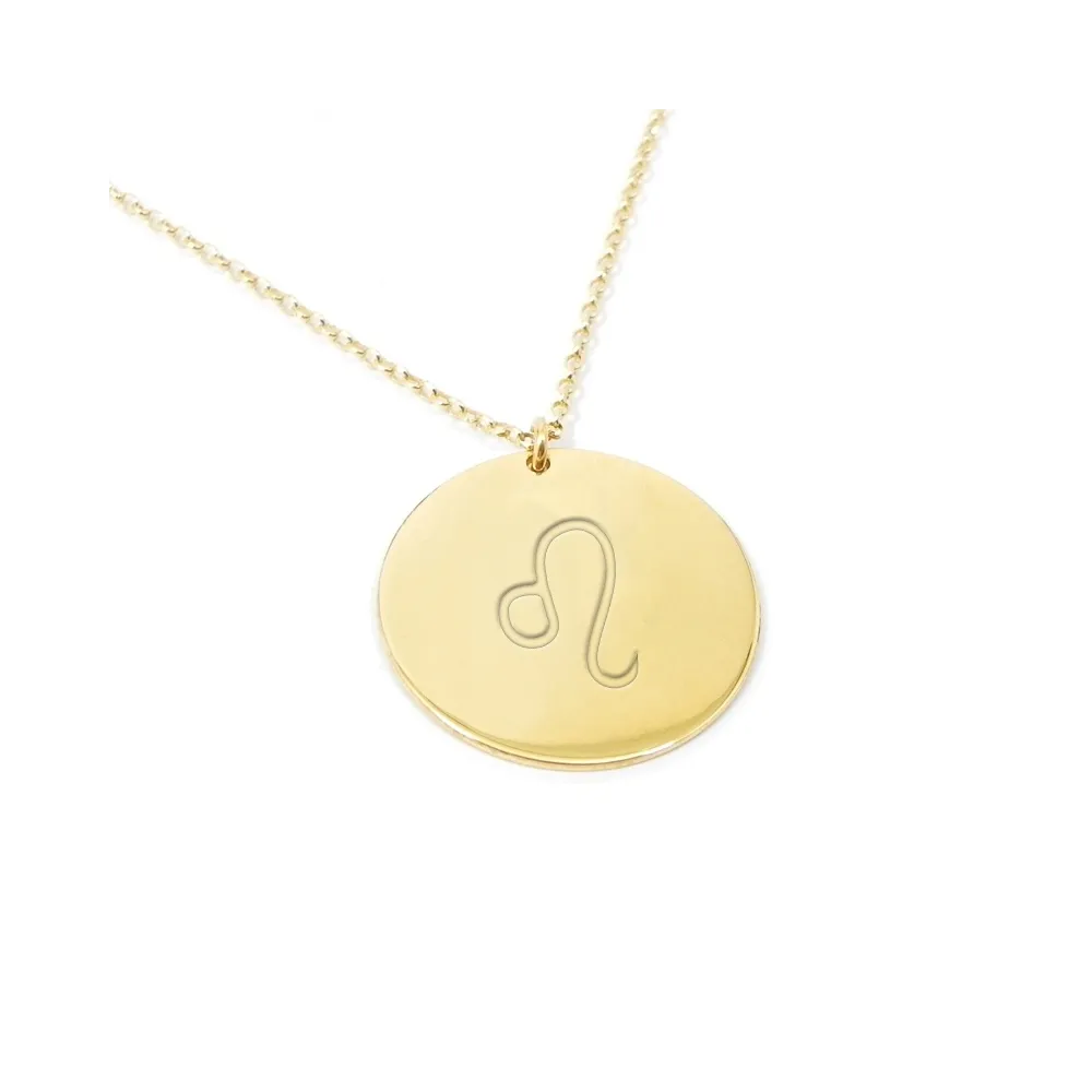 Gold plated Leo necklace on silver 925