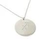 Silver engraved Sagittarius necklace