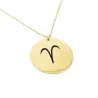 Gold plated Aries necklace on silver 925